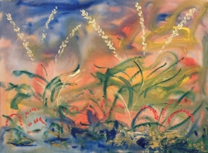Golden Sunset Grasses by Andrew N. Olscher
