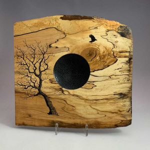 Spalted Maple with Tree Crow  by Frank DiDomizio