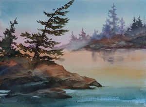 Solitary Pine by Len Harfield