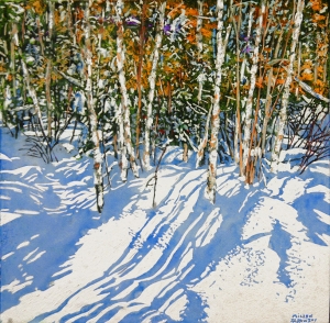 Birches 12 Mile Bay Rd 4 by Micheal Zarowsky