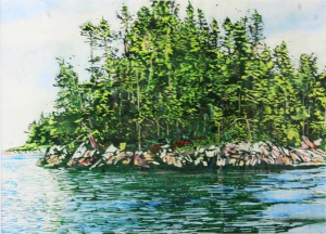 Island, Moon River Basin, Georgian Bay by Micheal Zarowsky